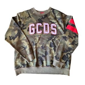 GCDS Crewneck Sweatshirt Camouflage Mens Size Medium